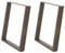 vidaXL Esstischbeine U-Form 2 Stk. Naturstahl 80x(72-73) cm Stahl, Esszimmertischbein, Tischgestell, Esstischgestell, Tischbein, Tischgestelle