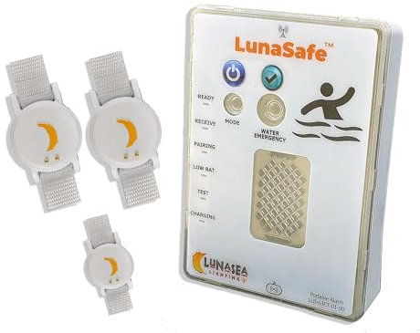 LunaSafe Kit d'alarme pour piscine avec 3 émetteurs