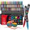 Guangna Feutres acryliques 72, feutres à pointe fine flexible et précise, encre opac superposable, cahier de coloriage, verre, céramique, roche, bois, pierre, peinture sur tissu (72)