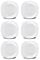 Acan Tradineur - Pack de 6 Platos Llanos de cerámica, Modelo Parma, Elegantes, vajilla de Cocina, Aptos para lavavajillas (Blanco - 27 x 27 cm)