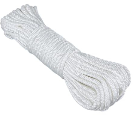 Ludom 3mm Roman Blind Cord, 10 Meters White Braided Cord Blind String For Gardening Plants, Kitchen & Window Blinds, Home Decor