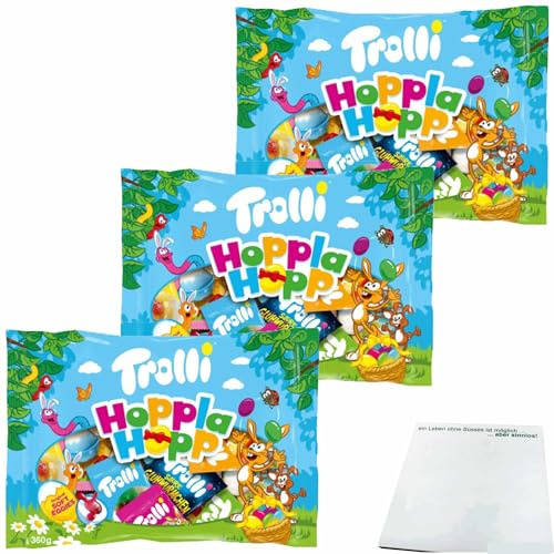 usy Bundle für Trolli Hoppla Hopp 3er Pack (3x360g Packung) + usy Block