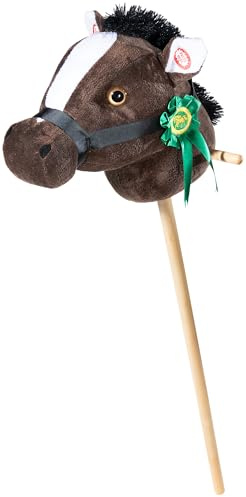 Heunec STECKENPFERD mit Plakette Dunkelbraun