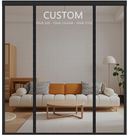 Mosquitera Puerta Magnética Hecha a Medida – Cortina Mosquitera Personalizable para Puertas Exteriores, Balcones y Terrazas – Cierre Automático por Imanes – Protección Total contra Insectos