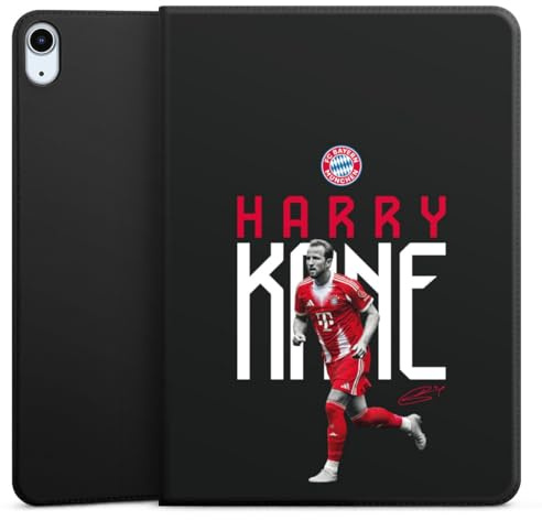 Hülle kompatibel mit Apple Apple iPad Air 5. (2022) Tablet Smart Case Schutzhülle mit Ständer FC Bayern München Harry Kane Offizielles Lizenzprodukt