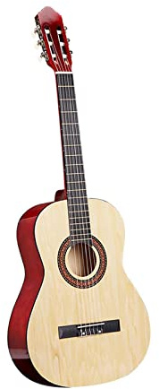 JunZheHub Chitarra Classica Acustica da 32 , 6 Corde in Metallo per Regalo per Studenti di Chitarra per Bambini E Adulti, Colore Legno
