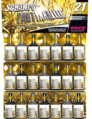 WECO Schampus Party Knaller 21tlg.Gold,Silber,Kat.F1