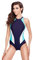Aqua Speed Nina Donna Costumi da Bagno | Leggero | Elastico | Protezione UV | Estensibile | Colore 42 Navy/Turchese/Bianco | Taglia: 38