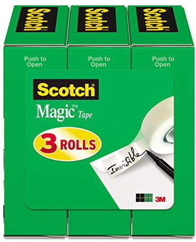 Magic Tape Refill, 3/10,2 x 2.540 cm 2,5 cm Core, klar, 3/Pack