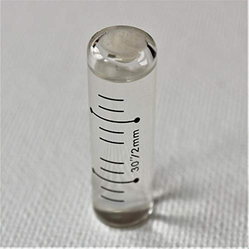 Replacement Level Glass Vial, Spirit Bubble Level, No Nib, Accurate, 34mm x 10mm - Transparent Clear