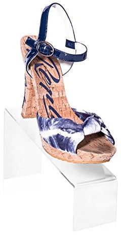 Warenträger als Dekobrücke/Schuhständer (schräg) aus original PLEXIGLAS® (22x7x12cm) Präsentationsdisplay/Verkaufsständer aus Acrylglas