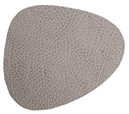 Lind DNA Glasuntersetzer Curve Recyceltes Leder Hippo Anthrazit-Grau, Maße: 11cm x 13cm, 98863
