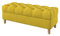 Furninero - Tiefer gepolsterter Sitzbank Sitzhocker Sitzruhe Betthocker Ottomane, mit Stauraum, Gerundete Beine, 120 cm breit, Majestic Velvet Yellow Stoff (Licht zu reinigende), Gelb