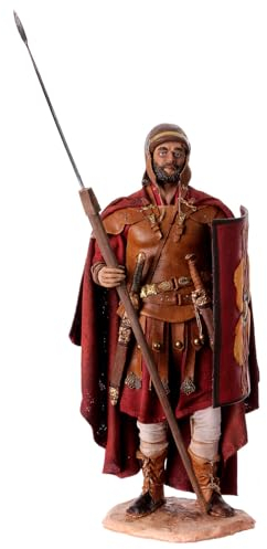 Römischer Soldat mit Bart, für 30 cm Krippe von Angela Tripi, Terrakotta