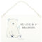 Mr. & Mrs. Panda DIN A4 Deko Schild Eisbär Faul - Geschenk, Homeoffice, Tür Schild, Dekoschild, Teddy, Holzschild, Wanddeko, Entspannen, Nordpol,