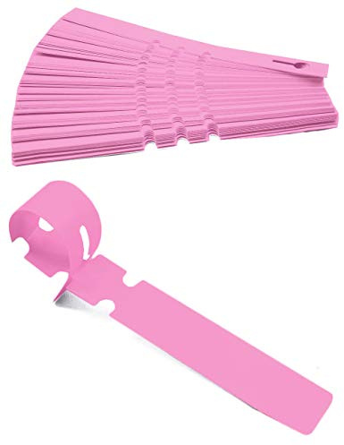 HOMETOOLS Pflanzenetiketten Beschriftungsbänder 21x2 cm wetterfest 100 Stück Pink