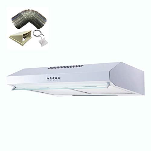 SIA STH50WH 50cm White Slimline Visor Cooker Hood Extractor Fan And 1m Ducting
