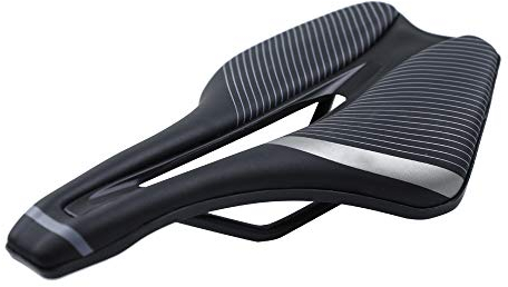 VOANZO Fahrradsattel Dämpfung Robuster Fahrradsitz Universal für MTB Rennrad Mountainbike Sattel 245x143mm (Schwarz + Grau)