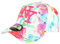 Baseballkappe NY Weiß und Rosa mit Blumen Fashion Bali – Einheitsgröße – Rosa