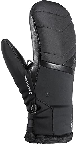 LEKI W Hs Snowfox 3 D Lady Mitt Schwarz - Primaloft Stilvoller Warmer Damen Fäustling, Größe 8.5 - Farbe Black