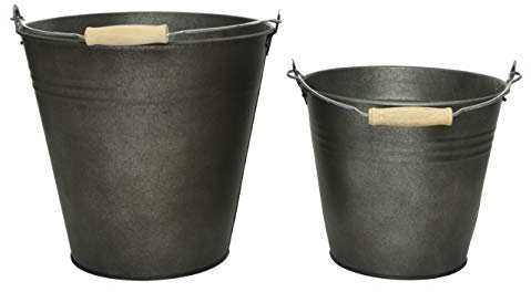 Blumentopf Zinktopf Pflanztopf Kräutertopf Dekoration Ø 21x19cm 2-er Set