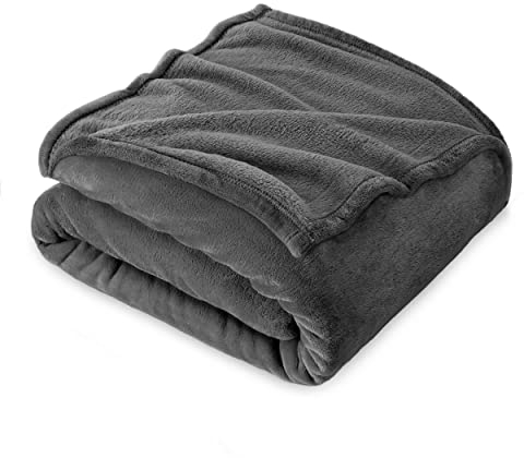 FARFALLAROSSA Kuscheldecke Flauschig 160 x 210 cm - XXL Fleecedecke Sofa Decken Couchdecke - Oeko-TEX - Super Weiche Fleecedecke als Sofaüberwurf - Wohndecke Dunkelgrau