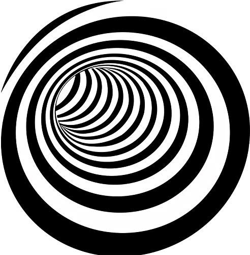 YWJFASHION Startseite Moderne Teppich Teppich - 3D Schwarzweiß-Grid Stereo Vision-Rund Teppich - Dreidimensionale Geometric Abstraction Teppich - Wohnzimmer Teppich for Schlafzimmer/Abendessen Zimmer