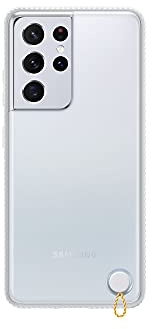 Samsung Clear Protective Cover Smartphone Cover EF-GG998 für Galaxy S21 Ultra 5G Handy-Hülle verstärkter farblicher Rahmen, griffig, Schutz Case, stoßfest, Weiß