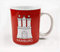 Buddel Bini Versand Hamburg Becher Skyline rot Kaffeebecher Souvenir Kaffeetasse Wappen