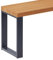 LAMO Manufaktur Sitzbank Esszimmer Holzbank Bettbank 30x160x47 cm, Möbelfüße Simple Anthrazit/Rustikal, LSB-01-A-003-160-7016S