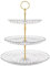 Wagoodter Alzata per dessert 3 livelli Alzata per cupcake Espositore per caramelle per frutta per la decorazione della festa del tè di compleanno di casa di nozze (Trasparente)