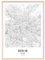 JUNOMI® Berlin Poster DIN A2 mit Rahmen Natur, DIN A2 Wohnzimmer Deko, Modernes Wandbild, Berlin Bild, Wandbild mit Rahmen, Stadtplan Poster Berlin, perfekte Geschenkidee für Berliner