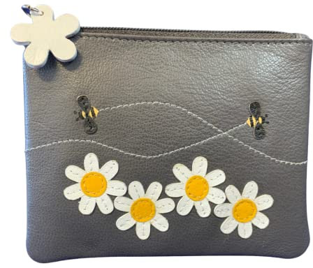 Mala Leather Calista Geldbörse für Münzen und Karten, RFID-Schutz, grau, S