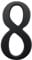 Ywonoby 3D Mailbox Numbers 2.4 Inch(6 cm) Self Adhesive House Numbers Stickers for Door Numbers, Address Numbers, Black(8)