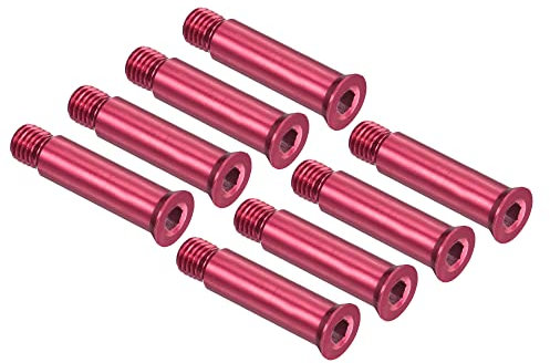 PATIKIL 8 Pack Inline Radachse Schrauben Schaft Innensechskantschraube 34mm Skate rot