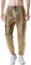 LucMatton Herren Jogginghose Metallic Glänzend Disco Party Elastische Hose, Gold-A, XXL
