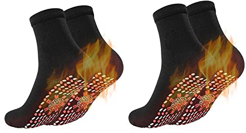 2Pairs SoothingFeet Thermotherapeutic Socks,VeinesHeal Self-Heating Socks,VeinesHeal Thermotherapeutic Sock,Self Heated Socks Anti Fatigue Magnetic Compression Socks,Lymphatic Drainage Socks
