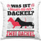 Trendation Dackel Kissen mit Füllung 40x40 Geschenke Dachshund Rauhaardackel Lustig was Ist Besser Als EIN Dackel 2 Dackel (Blau)