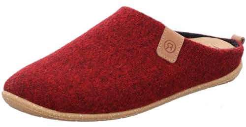 Rohde Damen Pantoffel Hausschuh lose Einlagen Leder Rivoli-D 6863, Größe:38 EU, Farbe:Rot