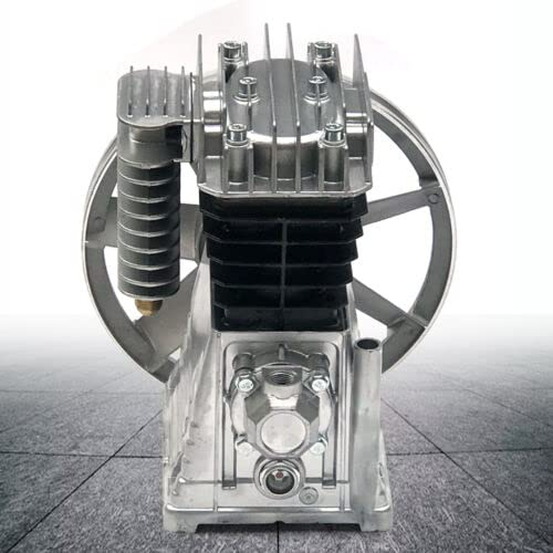 Pompes à compresseur d'air Tête de moteur avec amortisseur acoustique Piston lubrifié à l'huile à deux cylindres Compresseur d'air Tête Pompes Compresseur à piston Pompe à double cylindre Air Tool