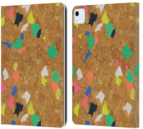 Head Case Designs Offizielle Ninola Leuchtender Kork Freiformmuster Leder-Wallet-Hülle Kompatibel mit Apple iPad Air 11 2020/2022/2024/2025