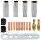 GYSRXS 19 Pezzi Parti Usurate MIG/MAG Accessori per AK-15/MB-15(10×Ugelli Saldatrice a Filo 0,8mm,4×Ugello,2×Isolator,2×Diffusoree,1×Chiave Inglese)
