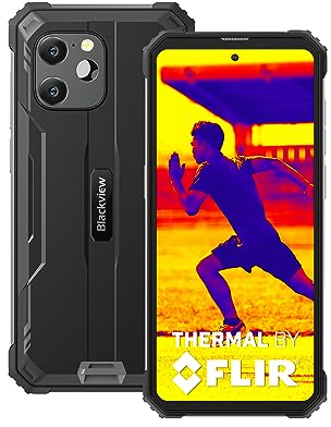 Blackview BV8900 Rugged Smartphone Immagini Termiche, Batteria 10000mAh, 64MP Tripla Fotocamera, Octa Core 16GB+256GB, 6,5'' 2,4K FHD+, IP68 Android 13 Telefono Cellulare NFC GPS OTG Nero