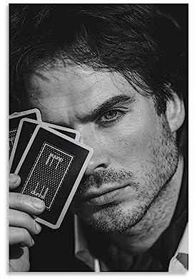 Ian Somerhalder Poster, Schauspieler-Poster (1) Leinwand-Poster, dekoratives Gemälde, Leinwand-Wandposter und Kunstdruck, modernes Familienschlafzimmer-Dekor-Poster, 20 x 30 cm