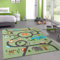CARPETIA Teppich Kinderteppich Spielteppich Kinderzimmer modern rutschfest waschbar pflegeleicht Safari Straßenteppich grün 100 x 200 cm