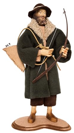 FRITZ COX RuCo Krippenfigur - Jäger Abraham | Sammelfigur der Krippenserie RuCo | deutsche Handarbeit | bewegliche Ankleidekrippenfigur | hochwertige Stoffe