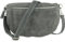 MIRROSI® Bauchtasche Damen, Made in Italy, Echtleder Umhängetasche Echtes Leder, Brusttasche, Crossbody Bag aus WLD Veloursleder, in 3 Größen erhältlich (D.Grau WLD Silberner Reißverschluss) (Gr.L)