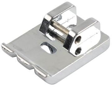 Three T FSFY Pied-de-biche pour passepoil de 1/8 à double passepoil en acier argenté pour Singer pour Brother pour Babylock pour machine à coudre Euro-Pro