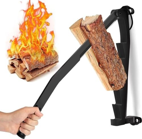 XDGGCSY Wall Mounted Kindling Splitter for Wood, Portable Metal Manual Fire Wood Kindling Splitter, Hand Sturdy Firewood Cutter, Heavy Duty Firewood Log Splitter Crackers Wedge for Indoor or Outdoor