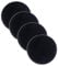 Astra Hochwertiger Kunstfell Teppich flauschig - Teppich Wohnzimmer - Hochflorteppich Lammfell Schaffell Accessoire - Dekofell 4er Set schwarz Rund Ø 35 cm